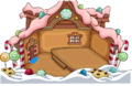 The Deluxe Gingerbread House in-game.
