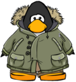 The Khaki Expedition Jacket on a player card.