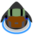 The Hiking Backpack seen by the back of a penguin.