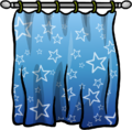 Blue curtains with stars
