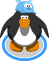 The Blue Border Collie Hat in-game.