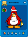 A penguin holding the bell