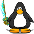 The Jeweled Cutlass on a player card.