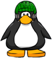 The Watermelon Helmet on a player card.