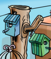 Two birdhouses from the old Pet Shop.