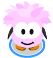 The Pink Puffle Costume in-game
