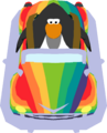 The Rainbow Car in-game.