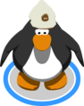 The Brown Puffle Hat in-game.