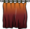 Orange curtains