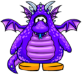 The Purple Dragon Costume on a player card.