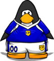 The Blue Soccer Jersey on a player card.