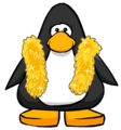 The Gold Feather Boa on a player card.