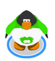 The I Heart My Green Puffle T-Shirt T-Shirt in-game.