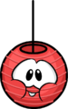 The Cheeky Lantern as a red puffle.