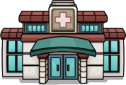 The Clinic Entrance with doors closed.
