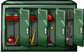 The Lockers with all the locker doors open.