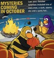 Another Preview of the Halloween Party. It also shows the penguin making the 5th Year Party Hat.