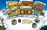 The Plaza SWF during the Island Adventure Party preparations.