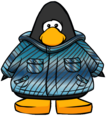 The Blue Winter Jacket on a player card.