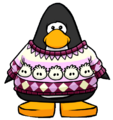 The White Puffle Pullover on a player card.