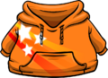 Orange Hoodie with white stars
