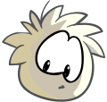 A White Puffle. (Club Penguin Times 385; Mar. 2013)