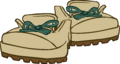 Beige Hiking Boots