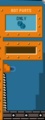 The bar on the right which shows you which type of blocks to use.