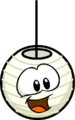 The Laughing Lantern as a white puffle.