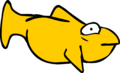 Fluffy at full size in Fluffy the Fish (Game).