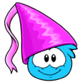 The Princess Cap seen on a puffle card.