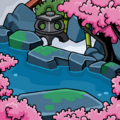 Cherry Blossom Orchard Background