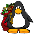 The Santa's Present Bag on a player card.