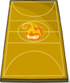 The Basketball Court oriented towards center.