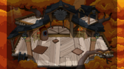 The Black Puffle Tree House in-game.