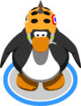 The Orange Skate Spike Helmet in-game.
