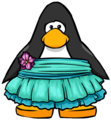 The Pastel Petal Dress on a player card.