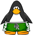 The Green Hawaiian Shorts on a player card.