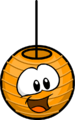 The Laughing Lantern as an orange puffle.