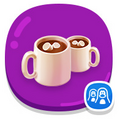 Hot chocolate and coffee button