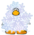 The Snowflake Costume on a player card.