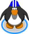 The Blue Football Helmet in-game.