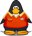 The Clerk Outfit on a player card.