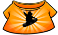 Orange T-shirt with a snowboarder