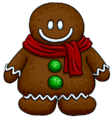 The Gingerbread Cookie Costume on a player card.