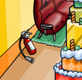 Fire extinguisher in the Coffee Shop (5th Anniversary Party).