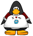 The I Love My Puffle T-Shirt on a player card.