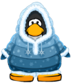 The Snowy Night Parka on a player card.