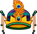 The Magical Crown with the Gold Feather Pin.