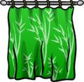 Green curtains with plants